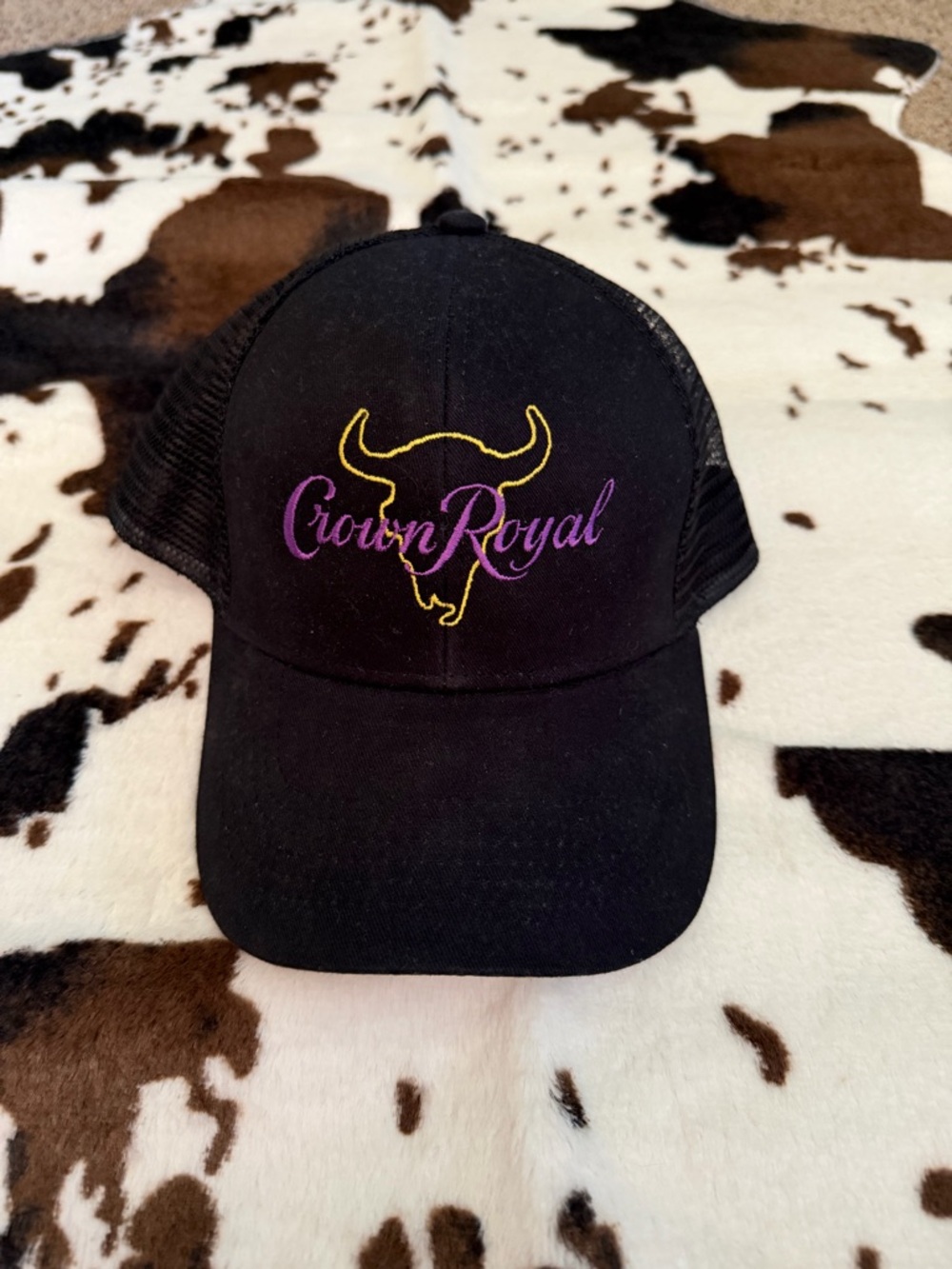 Crown Royal Black Logo Trucker Hat
